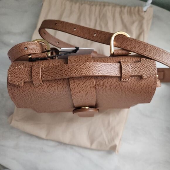 Senreve Alunna  Leather Convertible Bag Shoulder Bag  Backpack Chestnut/Gold